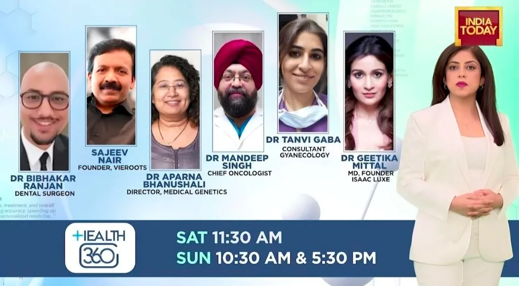 Image shows group of doctors who were part of the India Today Show " Health 360"